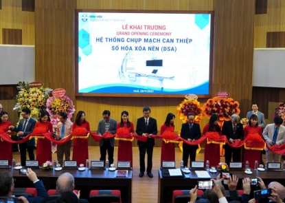 Lễ khai trương Hệ thống chụp mạch can thiệp số hóa xóa nền (DSA)